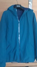 ?Damen Wendejacke Lands' End Jacke mit Kapuze türkis/blau Gr. M gebraucht