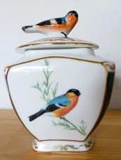 Porzellan Deckeldose Vogel PMI Plauen  Dose Handarbeit LIMITIRTE Ausgabe Perfekt