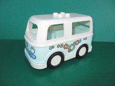 Lego Duplo Bulli Bus Van Blumen Hippie Peace Flower Power (060224N)