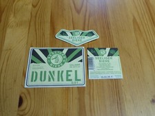 1 Bieretikett "Dunkel" Seeliger Biere Landsberg / Lech vom Fischerbräu Eitting