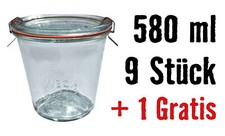 Weck gläser 580ml - 10, 1/2l