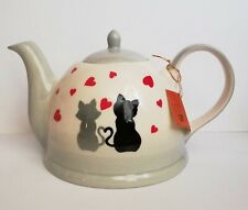 Marken Keramik Teekanne Katzen