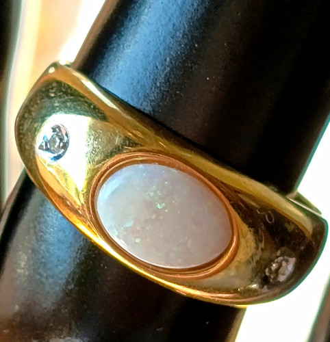 Gold ring karat mit weißem - 14,