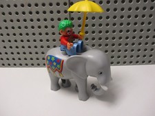 LEGO Duplo großer Elefant Zirkus Zoo Clown Schirm