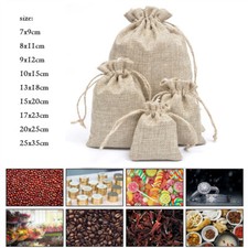 5/10Stück Leinensäckchen