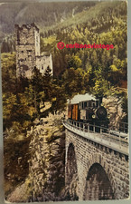 Albulabahn Brücke Ruine Campi Schweiz Historische AK ungelaufen um 1900