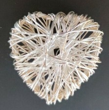 ღ Hobbyauflösung ღ 1 Perle 925er Silber Drahtperle Drahtherz 35x20x33 mm ღ #885A