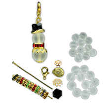 10x Bastelset Schneemann Gold