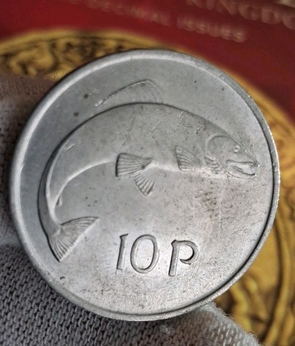 Irland ten pence münze - ten, 1976