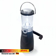 EAXUS® Dynamo Camping Lampe Laterne Leuchte 4 LED ohne Batterien Kurbel Outdoor