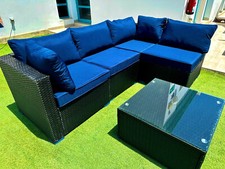 5tlg polyrattan gartenlounge - 5tlg.,