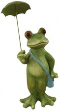 Froschmann mit Schirm ca. 55 cm - Dekofigur