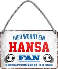 Blechschild Fußball Hier