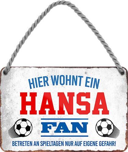 Blechschild fußball hier - blechschild,