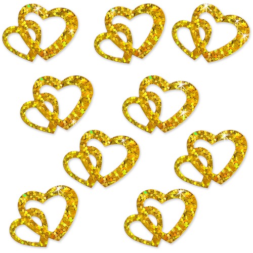 100 stk deko herzen gold - stk,