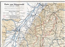 1928 orig schwarzwald karte - 1928, schwarzwald-karte