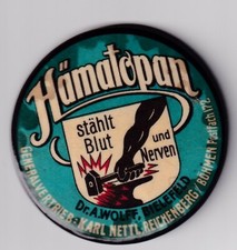 Taschenspiegel Hämatopan, Vertrieb Böhmen/Reichenberg, Dr. Wolff, Bielefeld