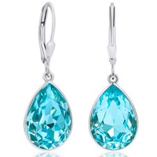 925 Ohrringe Blau Silber mit