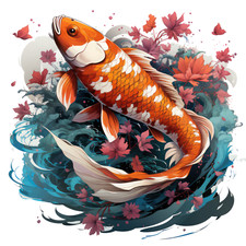 10x car sticker koi fish