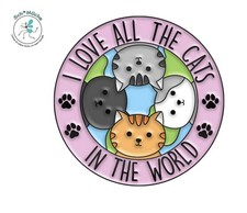 Anstecker Katzen Liebe