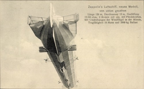 Zeppelin luftschiff - ak, zeppelin's
