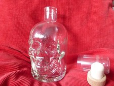 Glasflasche totenkopf 500ml - totenkopf,