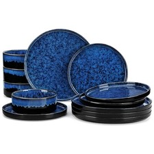 Geschirr set blau steingut - geschirr,