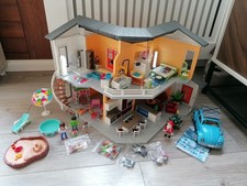 Playmobil 💛Wohnhaus Einfamilienhaus möbliert 6 Zimmer VW Käfer 9266 Weihnachten