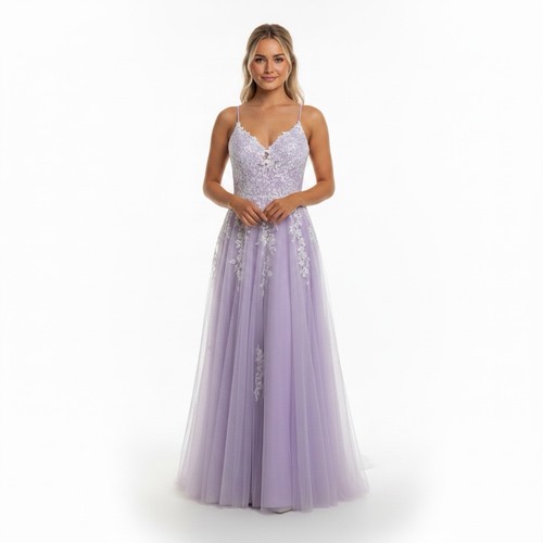 Luxus flieder spitze ballkleid - luxus,
