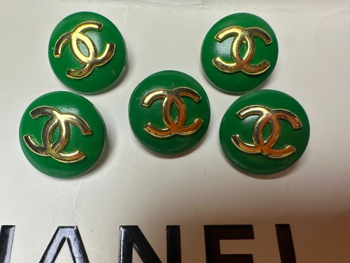 Vintage chanel knöpfe - knÖpfe, grÜn