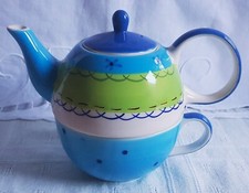 2-tlg. Tee-Set 1 Person mit Teekanne & Teetasse CHA CULT, handgemalt