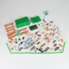 Tiere Konvolut - Kunststoff - Plastik - Zoo - Afrika - alt - Bauernhof - Vintage