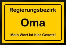 Fußmatte Schmutzfangmatte Regierungsbezirk Oma Gesetz F647