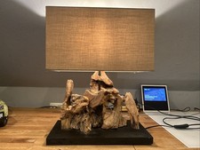 Große Lampe (Treibholz, Textil) HBT 50*20*40cm
