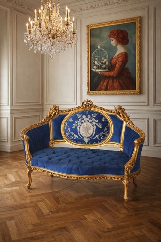 Barock sofa royalblau - barock,