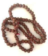Gebetskette 108 Perlen Himalaya Rudraksha Mala Handarbeit Nepal "ansehen"