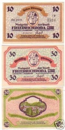 Banknoten notgeld der stadt - 3,