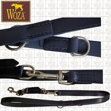 Premium Verstellbare Hundeleine WOZA Handgenäht Vollrindleder Runde Kanten ZFVM9