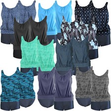 G) FIGURUMSPIELENDER DAMEN OVERSIZE TANKINI BIKINISLIP ODER HOTPANTS GR 38-66