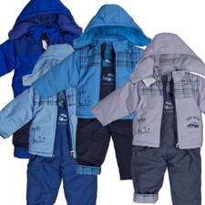Kinder Baby Kleinkind Winteranzug mit Kaputze warm Jungen 2tlg Schneeanzug