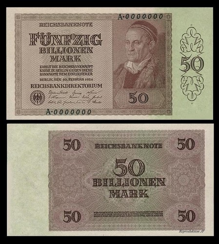 Reichsbanknote billionen - 50,
