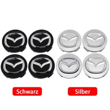 4x 56mm Nabendeckel Radkappe Felgendeckel Emblem für Mazda 2 3 6 CX-3 CX-5 MX-5