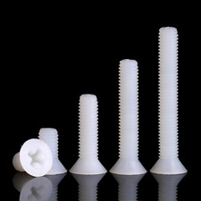 Weiß Plastik Kreuzschlitz