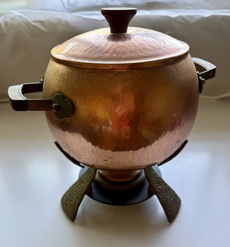 Alter kupfer messing fondue - messing,