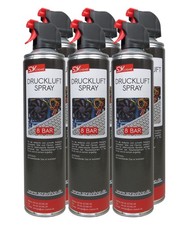 6x DRUCKLUFTSPRAY 600ml Air