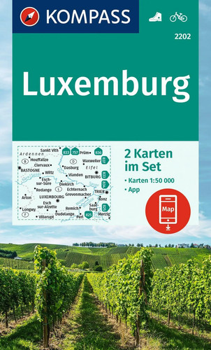 Kompass wanderkarten set 2202 - kompass, wanderkarten-set
