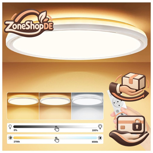 Led deckenlampe 24w - led, dimmbar