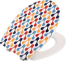 WC Sitz Retro Toilettensitz Absenkautomatik Toliettendeckel Klodeckel Klobrille