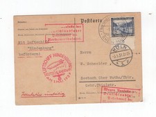 1937 3.Reich Zeppelin Deutschlandfahrt Last flight schöne Frankatur SI 453B
