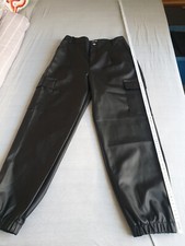 Lederhose Kunstlederhose, Cargohose Gr.M/L, Farbe schwarz